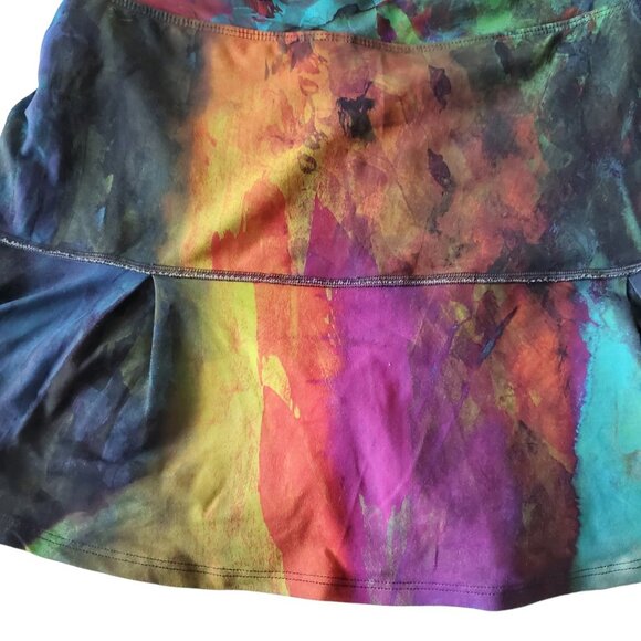 Dona Jofit Colorful Paint Abstract Golf Tennis Tiered Skort - Picture 6 of 16